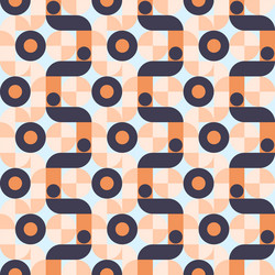 Geometric pattern with circles and checks vector