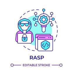 rasp multi color concept icon vector image