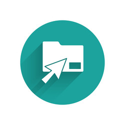 white cursor click document folder icon isolated vector image