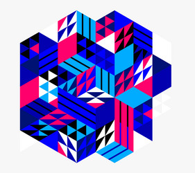 3d isometric cubic design geometric abstract vector image