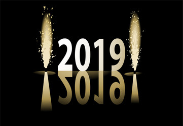 New year fireworks vector