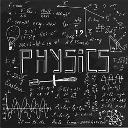 physics blackboard image vector