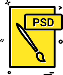 psd file format icon design vector image