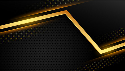 Stylish golden abstract line on black background vector