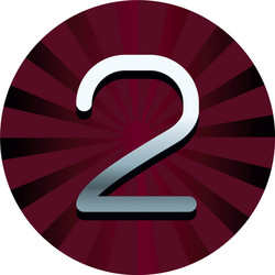 two number in red round symbol vector image