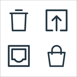 user interface line icons linear set quality vector image
