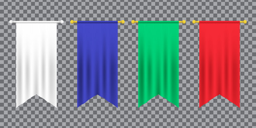 3d model a realistic empty pennant color vector