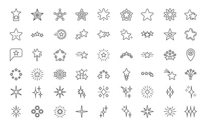 a collection of stars in various sizes and shapes vector image