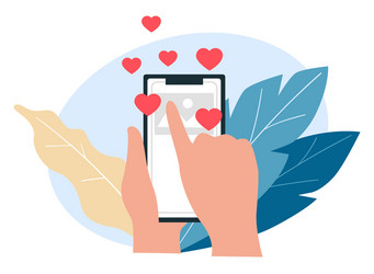 communication and interaction in social network vector image