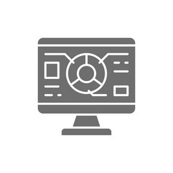 graph diagram in computer browser programming vector image