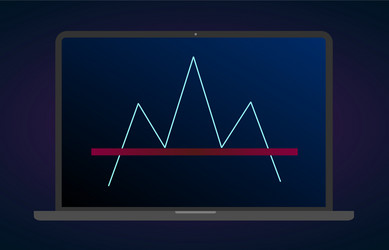 head and shoulders pattern technical analysis vector image