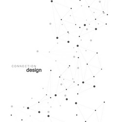 abstract connect polygonal network background vector image