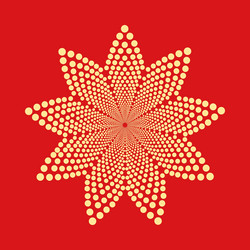 abstract dotted shape design element vector image