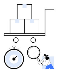 efficient inventory management and inspection vector image