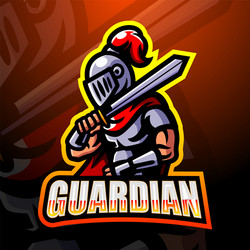 guardian mascot esport logo design Vector Image