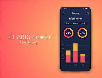 mobile application interface ui design stock vector image