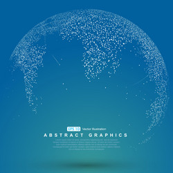 world map point line composition representing vector image
