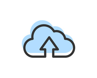 cloud storage and data transfer icon computing vector image