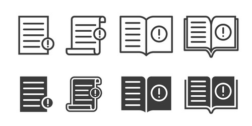 Guide & Reference Icons - Booklets & Manuals vector image