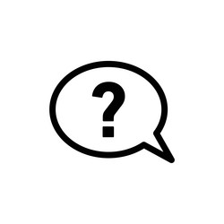 help question icon for faq sections and customer vector image