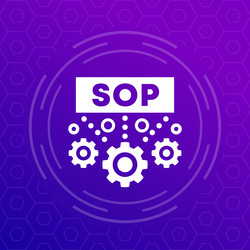 sop icon standard operating procedure vector image