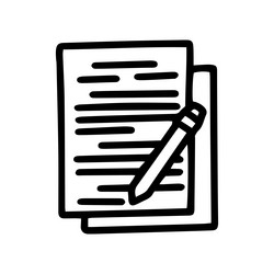 web documents line doodle simple icon vector image