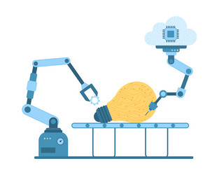 automation of production and development ideas vector image
