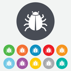 Bug sign icon virus symbol software error vector