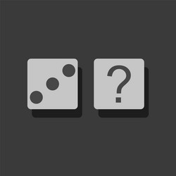 flat icon design collection dice and question vector image