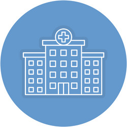 Hospital building isolated icon vector