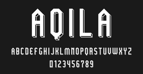set of alphabets font letters and numbers vector image