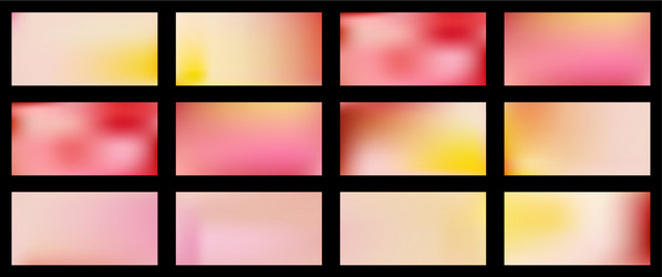 Set smooth abstract colorful mesh backgrounds vector