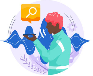 speaker recognition vote controlled smart vector image
