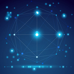 abstract geometric 3d mesh object eps 10 vector image