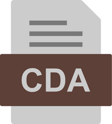cda file document icon vector image