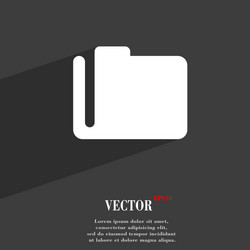 document folder icon symbol flat modern web design vector image