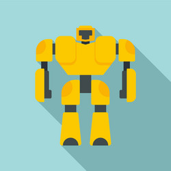 game robot transformer icon flat style vector