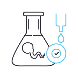 lab test line icon outline symbol vector image