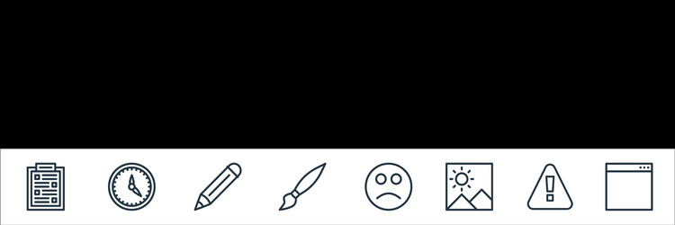miscellaneous line icons linear set quality vector image