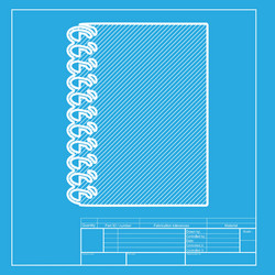 notebook simple sign white section of icon vector image