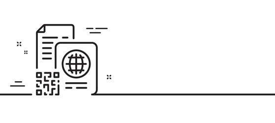 qr code line icon scan barcode sign vector image