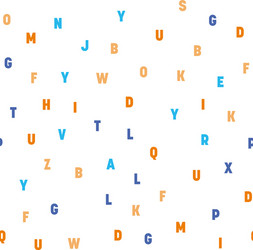 seamless pattern colorful letters random order vector image
