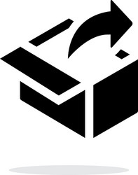 share from box simple icon on white background vector image