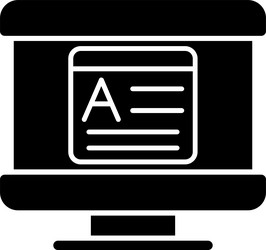 title slide glyph style icon design vector image