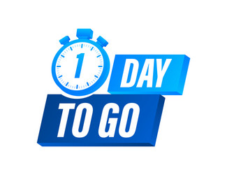 1 Day To Go Countdown Timer vector image