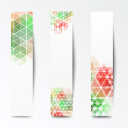 abstract web banner with geometric shape vector image