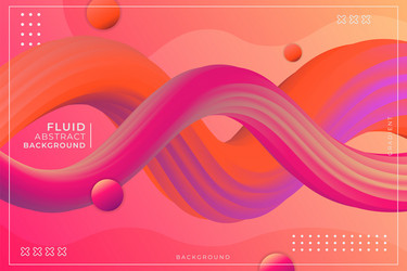 dynamic wavy fluid gradient abstract liquid pink vector image