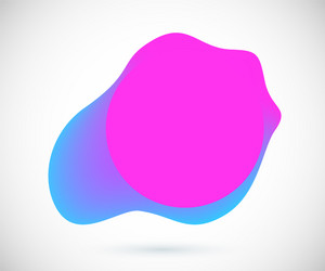 flowing color in abstract form design emblem logo vector image