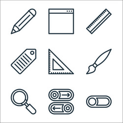 miscellaneous line icons linear set quality vector image