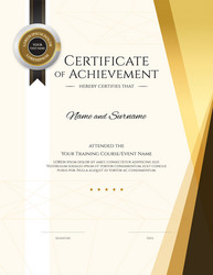 Modern certificate template with elegant border vector